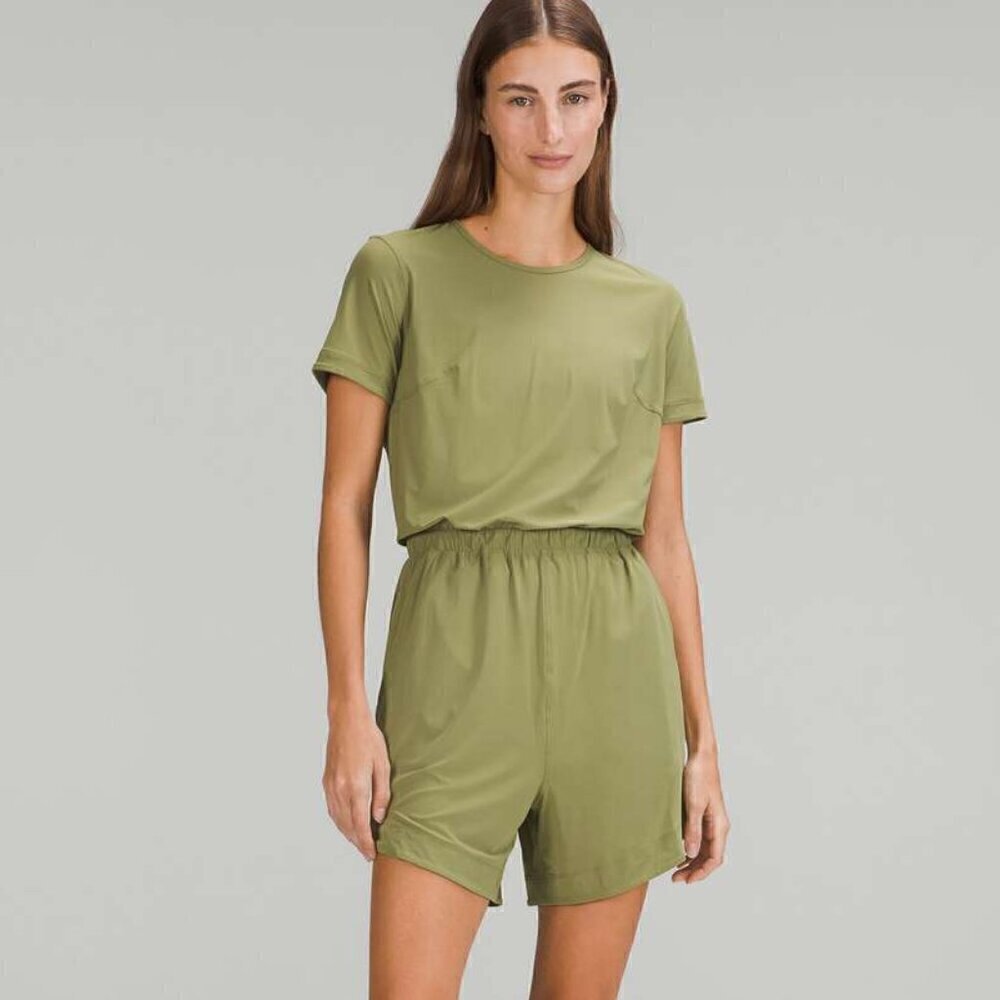 Lululemon Lightweight High-Neck Romper - 8 Bronze Green